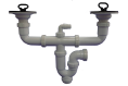 Sifón Doble con válvula extensible