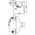 Single-lever shower mixer (Atlântico)