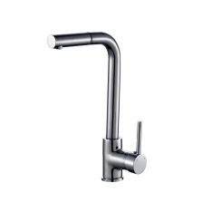 Straight sink mixer tap, swivel spout, pull-out shower