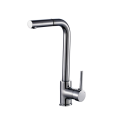 Straight sink mixer tap, swivel spout, pull-out shower