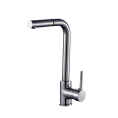 Grifo mezclador de lavabo recto, caño giratorio, ducha extraíble