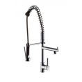 Single lever faucet, bench spout, industrial high spout