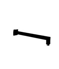 Rod Square Shower All Black Series (38 cm)