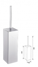 Square Toilet Brush, Chrome