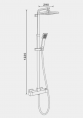 Column With Handshower and Shower Thermostatic