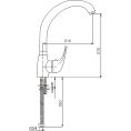 Grifo Monocomando de Columna Bica Alta