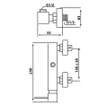 Torneira Monocomando Base Saída Superior 3/4 Quadrada (só com excêntricos)